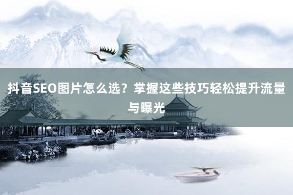 抖音SEO图片怎么选？掌握这些技巧轻松提升流量与曝光
